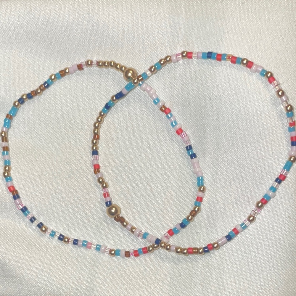 Enewton Colorful Beaded Bracelets with Gold Details